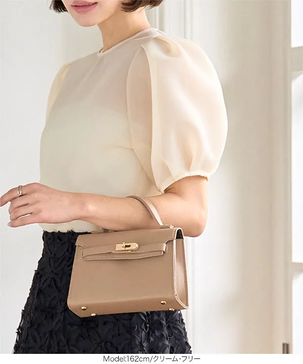 シアーダンボールパフスリーブブラウス [C7365] - レディース