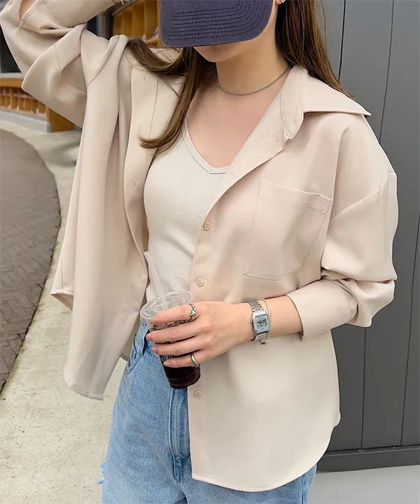 ポケットデザイン コクーンシャツ [C7401] - レディースファッション