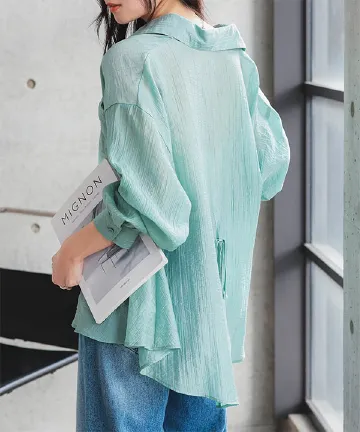 バックリボンシアーシャツ [C7415] 　