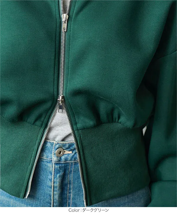 ウエストリブダブルジップダイバーブルゾン [C7416] - レディース