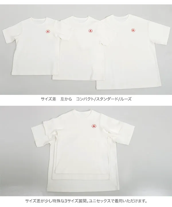 [ 選べる3サイズ ] ポイントロゴ刺しゅうコットンTシャツ [C7469]