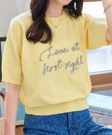 トップス koto kotohayokozawa】T*D* Vネックニットトップ – ファッション