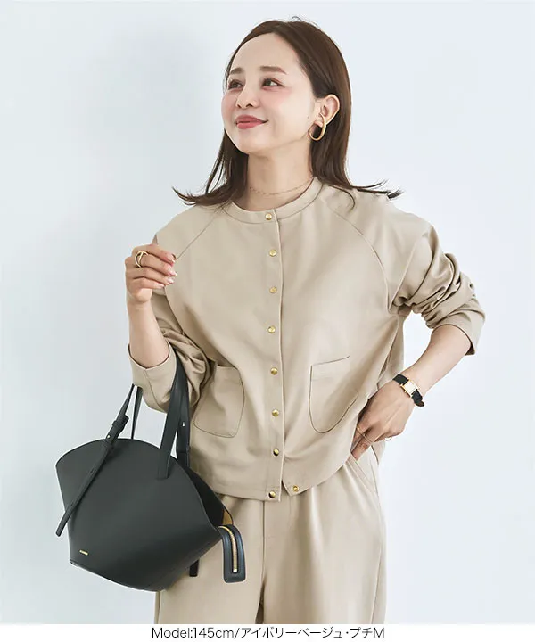 田中亜希子さんコラボ ]選べるサイズ 多ボタンジャージーカーディガン