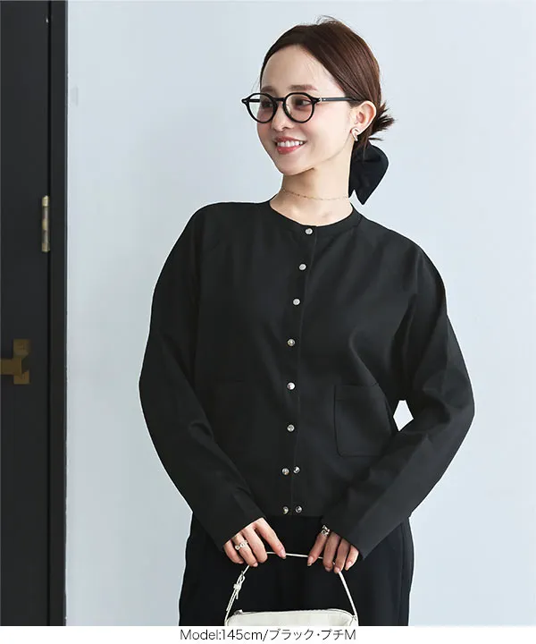 [ 田中亜希子さんコラボ ]選べるサイズ 多ボタンジャージーカーディガン [C7505]
