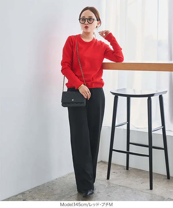 [ 田中亜希子さんコラボ ]選べる2サイズ　2wayスリーブホールガーメントニットトップス [C7506]