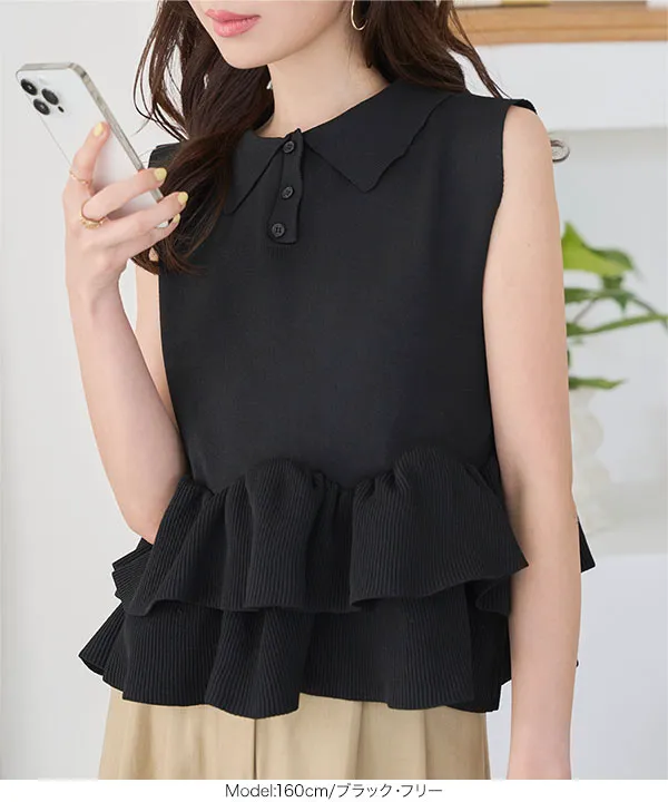 新作　St ANDREWS. フリル袖ポロシャツ 新作 St ANDREWS. フリル袖ポロシャツ 新作 St ANDREWS. フリル袖