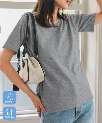 M L XL 3L 汗じみ防止＆UVカット ] スタンダードTシャツ [C7574