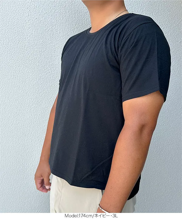トップス c... M L XL 3L 汗じみ防止＆UVカット ] スタンダードTシャツ [C7574