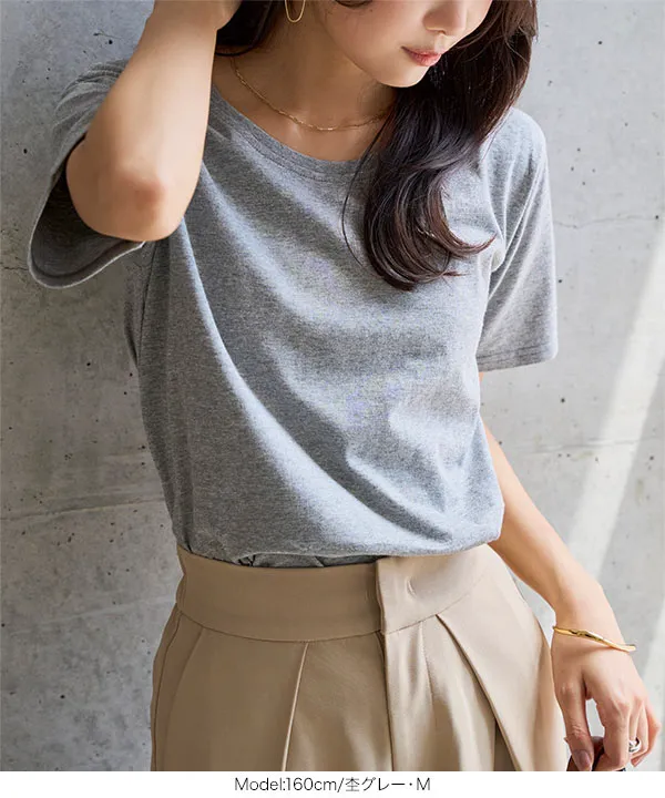 [ M L XL 3L 汗じみ防止＆UVカット ] スタンダードTシャツ [C7574] | トップス全品送料無料！8/7(金)18:00〜8/10(月)朝11:59まで