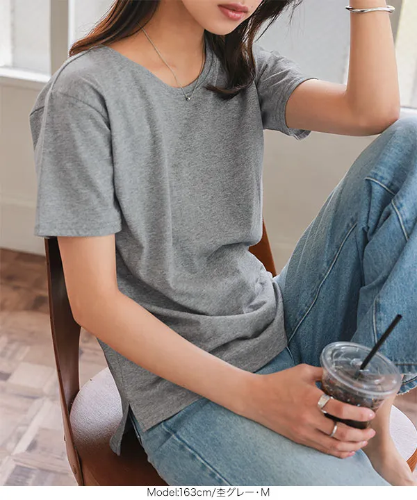 [ M L XL 3L 汗じみ防止＆UVカット ] スタンダードTシャツ [C7574]
