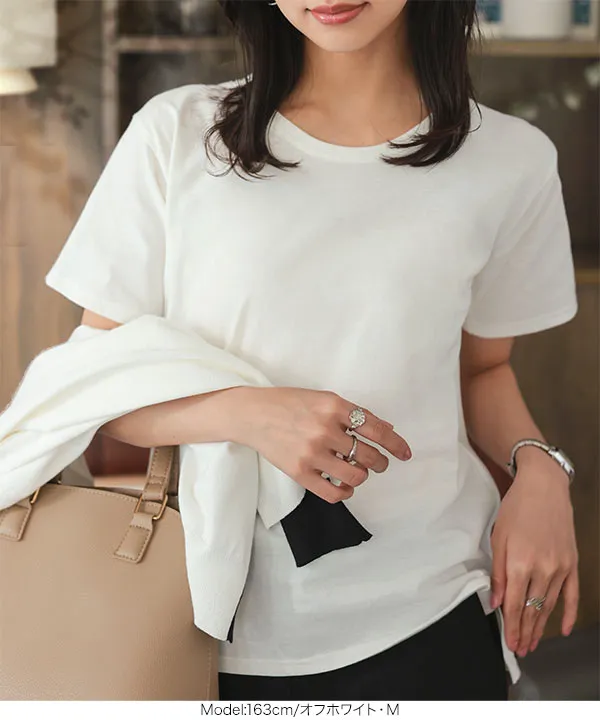[ M L XL 3L 汗じみ防止＆UVカット ] スタンダードTシャツ [C7574]