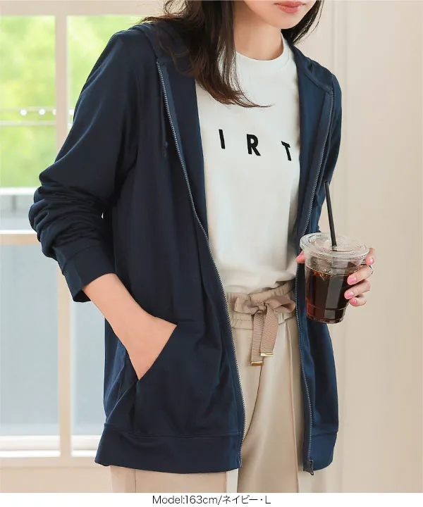 S M L XL UVカット ] スタンダードパーカー [C7576] - レディース