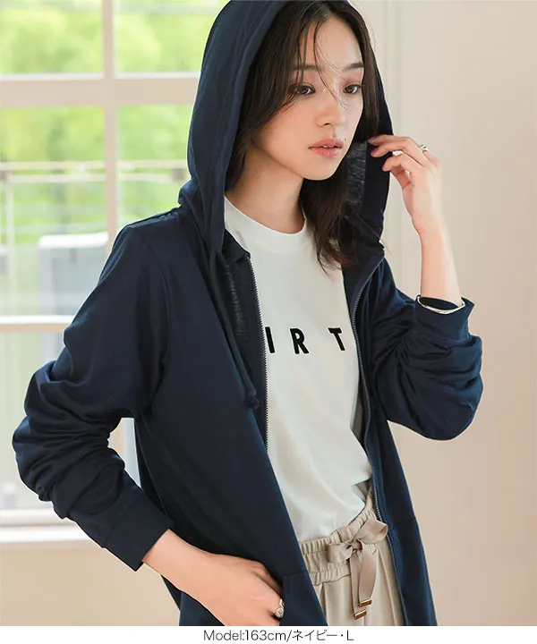 S M L XL UVカット ] スタンダードパーカー [C7576] - レディース