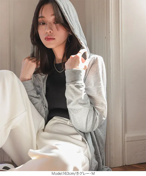 S M L XL UVカット ] スタンダードパーカー [C7576] - レディース