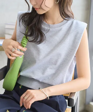 フレンチスリーブスウエットトップス [C7581]