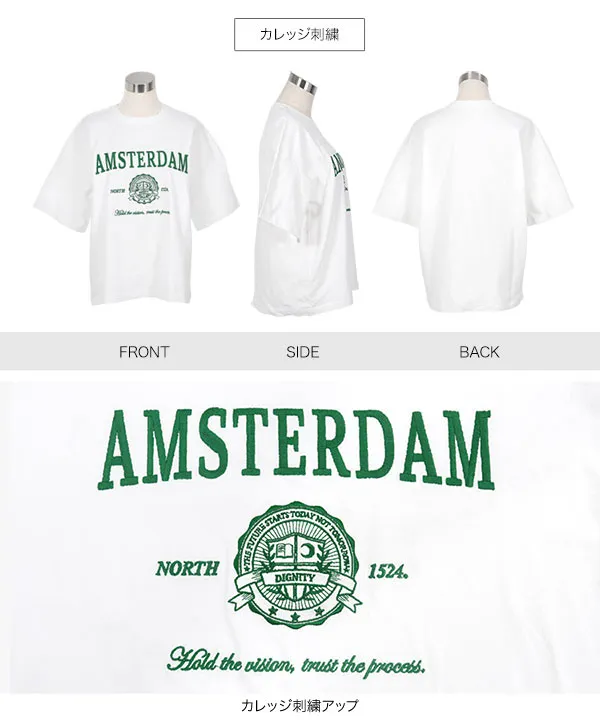 ピグメント加工ロゴTシャツ [C7589] - レディースファッション通販