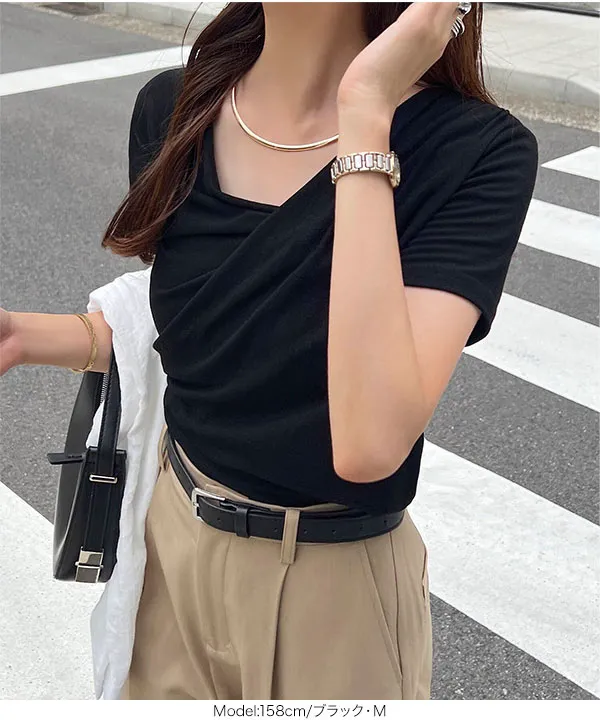 ドレープTシャツ [C7597] - レディースファッション通販 神戸レタス