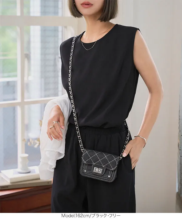 バックボタンノースリーブトップス [C7601]| SALE！
