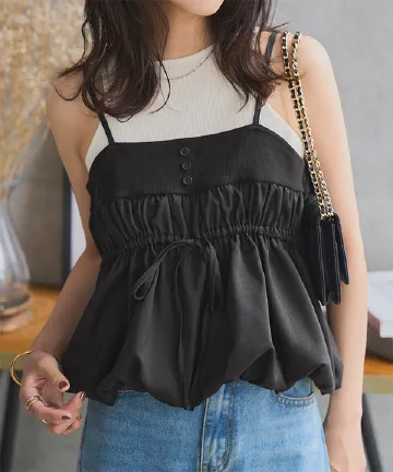 リブ切り替えバルーントップス [C7630]