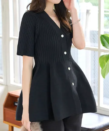 レモングラスモユル変形ブラックリブ編みカーディガン他2点合計3点 レモングラスモユル変形ブラックリブ編みカーディガン他2点合計3点