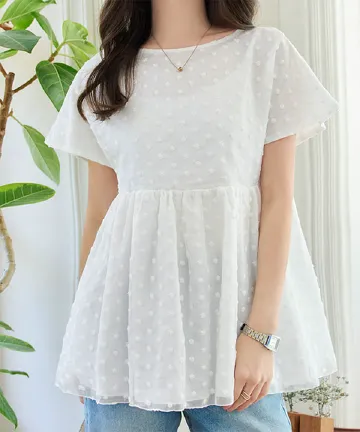 シアー刺繍ブラウス [C7649]