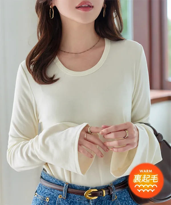 裏起毛 ] M L 選べるタイプ あったかメルティロンT [C7653