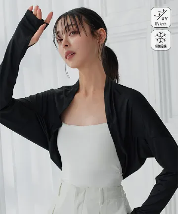 [ UVカット＆接触冷感 ] M L 日避けボレロ [C7654]【メール便】