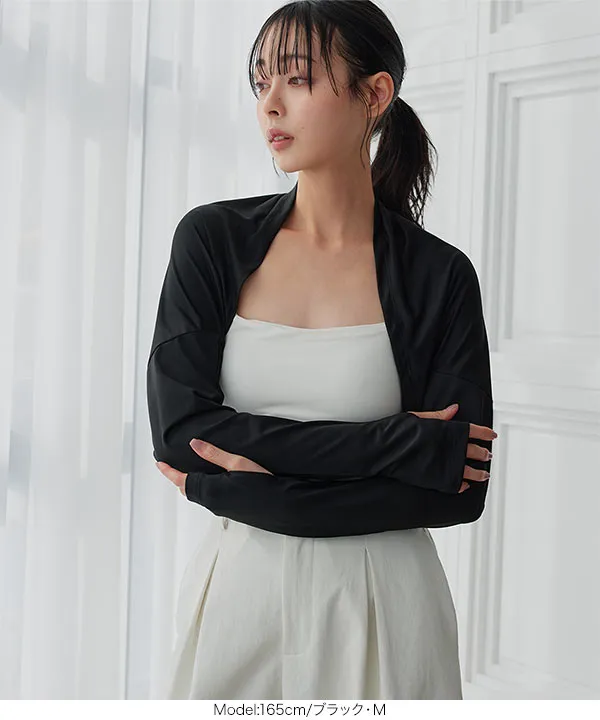 日本製 ボレロ 針柄入り 7分袖ストレッチボレロ【JM1353BE】 商品詳細｜jolie mignon
