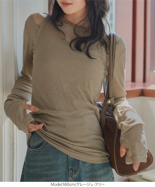 2点SETアメスリタンク×深Uネックシアートップスアンサンブル [C7664