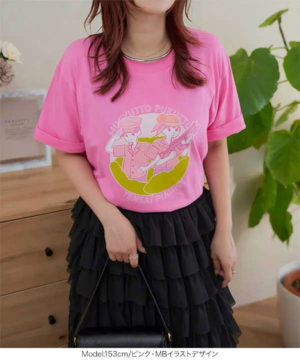 天才ピアニストのむぎゅっとぷくっと×神戸レタスコラボ番組Tシャツ