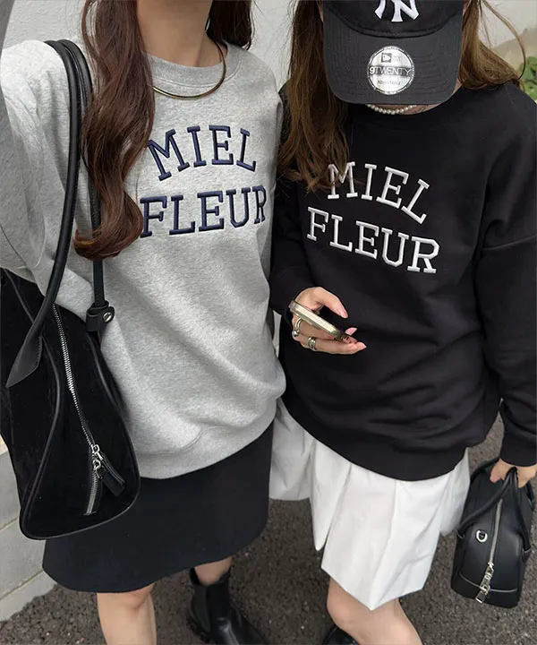 選べる2タイプ 刺繍ルーズスウェット [C7674] - レディース