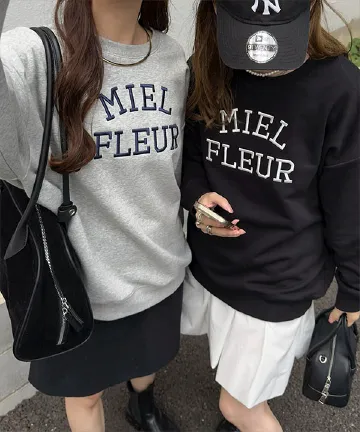 選べる２タイプ　刺繍ルーズスウェット [C7674]