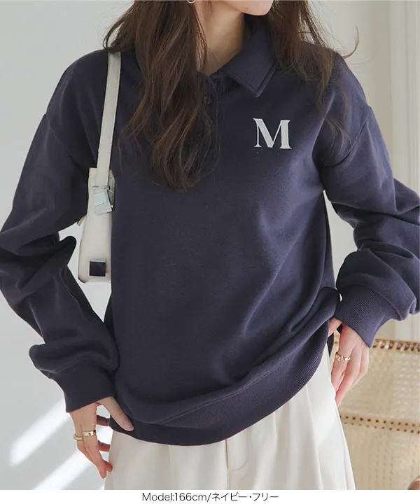 裏起毛 ] ポロスウェット [C7676] - レディースファッション通販 神戸