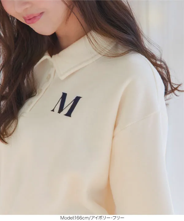 裏起毛 ] ポロスウェット [C7676] - レディースファッション通販 神戸