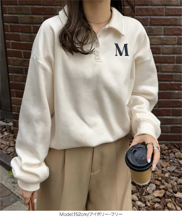 裏起毛 ] ポロスウェット [C7676] - レディースファッション通販 神戸