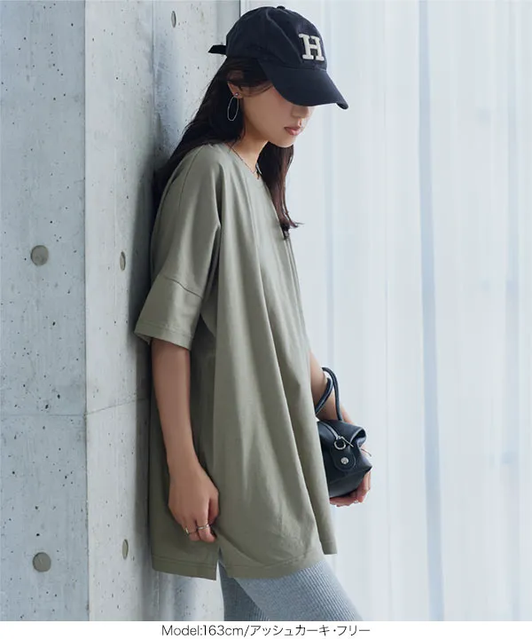 [ 汗じみ防止＆UVカット ] ビッグTシャツ [C7687] | トップス全品送料無料！8/3(月)朝11:59まで