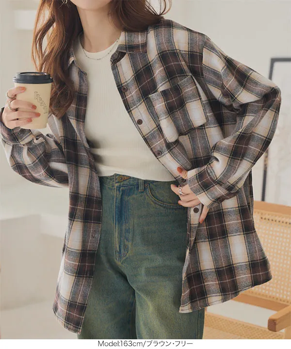 チェック柄ネルシャツ [C7693] - レディースファッション通販 神戸