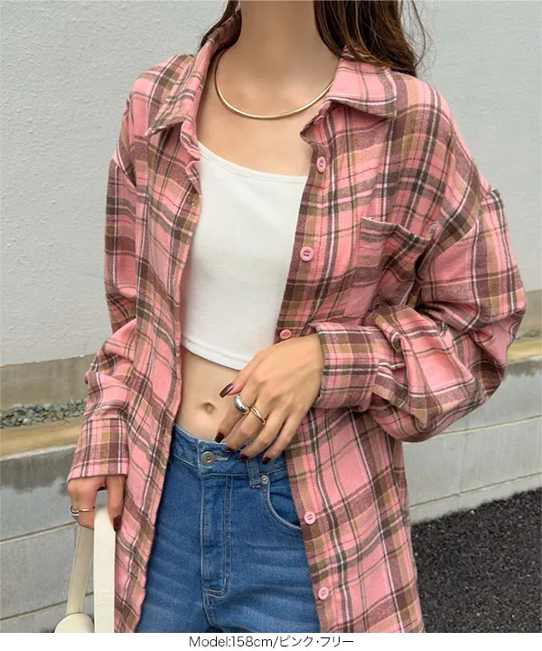 チェック柄ネルシャツ [C7693] - レディースファッション通販 神戸