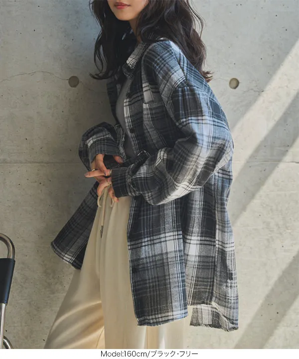 チェック柄ネルシャツ [C7693] - レディースファッション通販 神戸