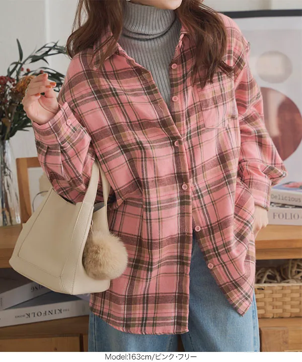 チェック柄ネルシャツ [C7693] - レディースファッション通販 神戸