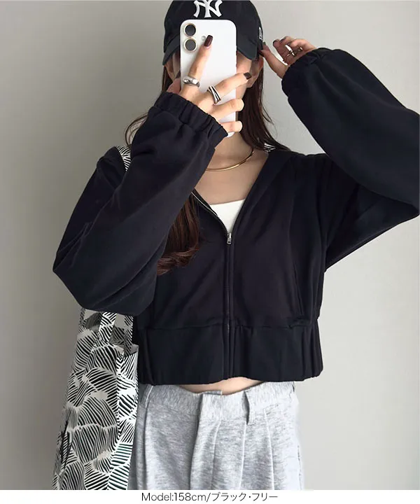 ショート丈パーカー [C7695]｜COMMINGSOON！ - レディース