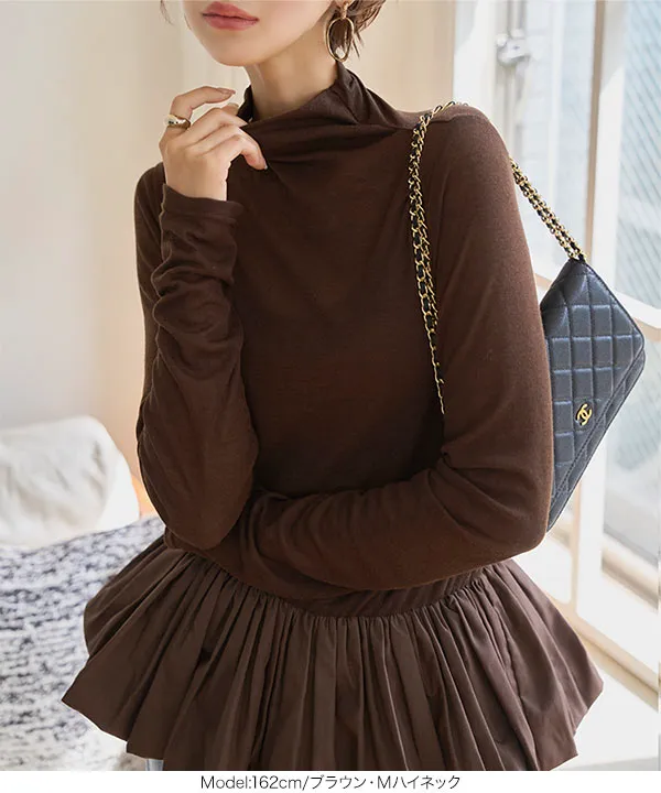 シアーバルーンペプラムトップス [C7696] - レディースファッション