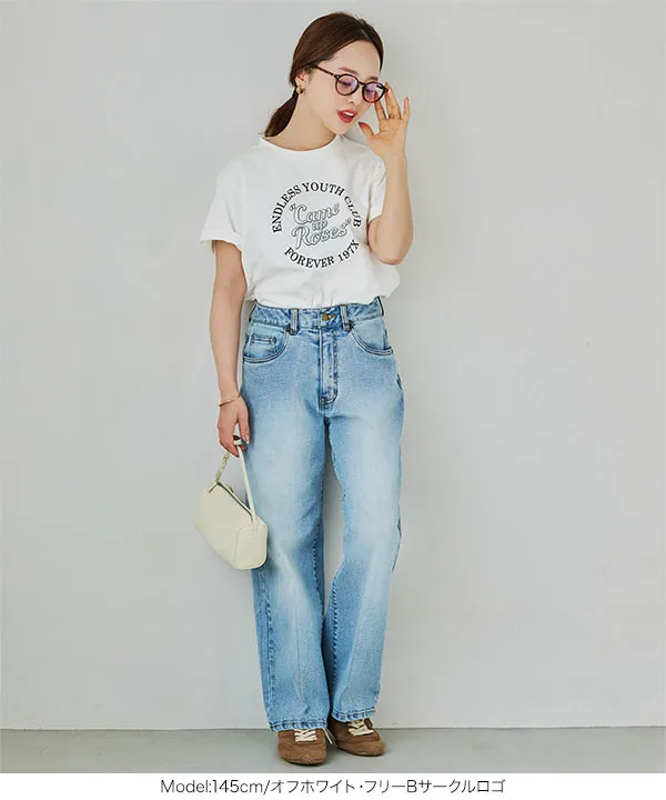 [ 田中亜希子さんコラボ ]アソートヴィンテージライクロゴTシャツ [C7717]