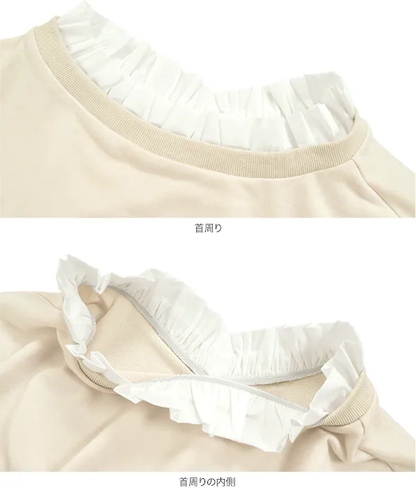 前後2wayフリルドッキングオフショルスウェット [C7731] - レディース