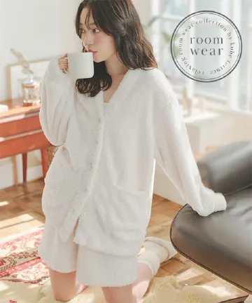 [ ルームウェア ] ボアカーディガン [C7734]
