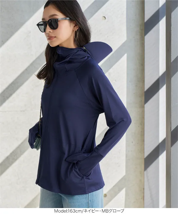 UVカット＆接触冷感 ] M L XL 選べる2タイプ 取り外しサンバイザー付き