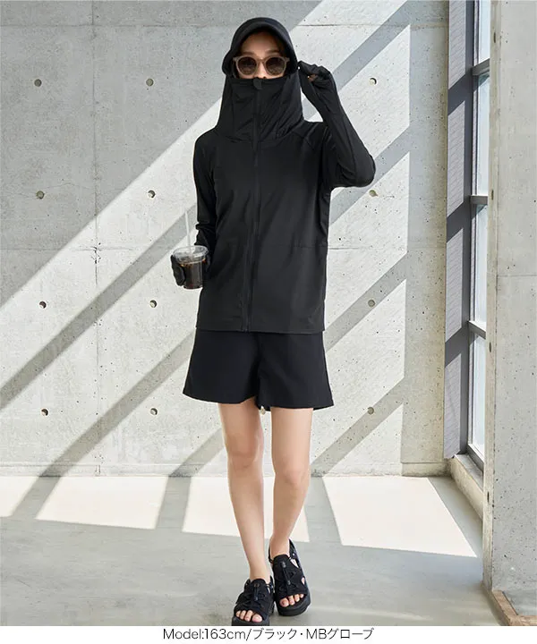 UVカット＆接触冷感 ] M L XL 選べる2タイプ 取り外しサンバイザー付き