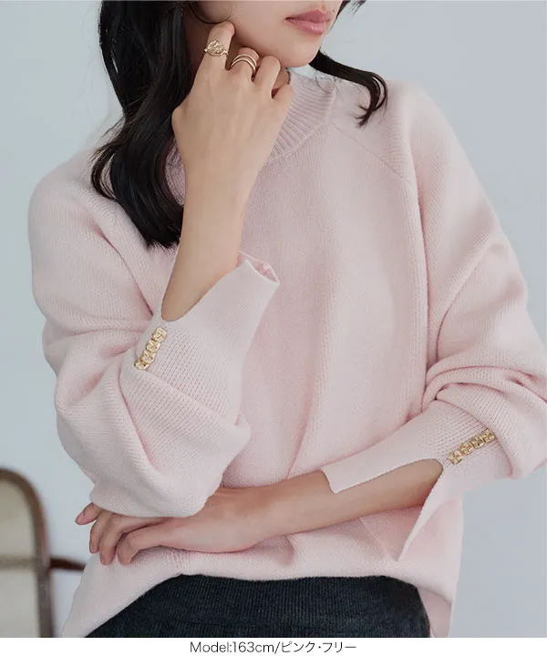 【美品】ロゴ繍 S コットンポリエステル 長袖ニットニット BTSテヒョン着用 SAYAKAさんコラボ ] メンズスウェットニットトップス [C6905