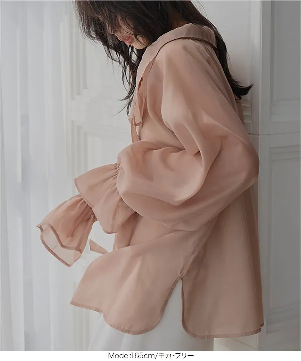 シアーカフタンブラウス [C7858]| SALE！