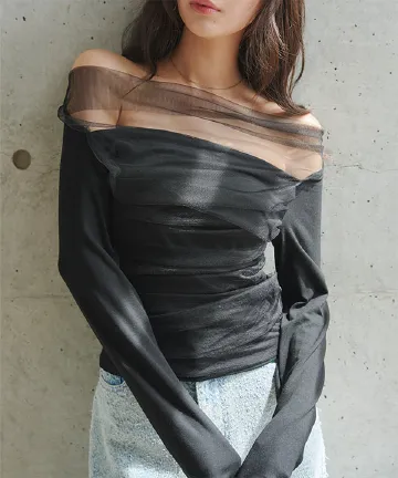 チュールドッキングドレープロンT [C7878]| 送料無料 4/21(火)12:00~4/22(水)12:00まで